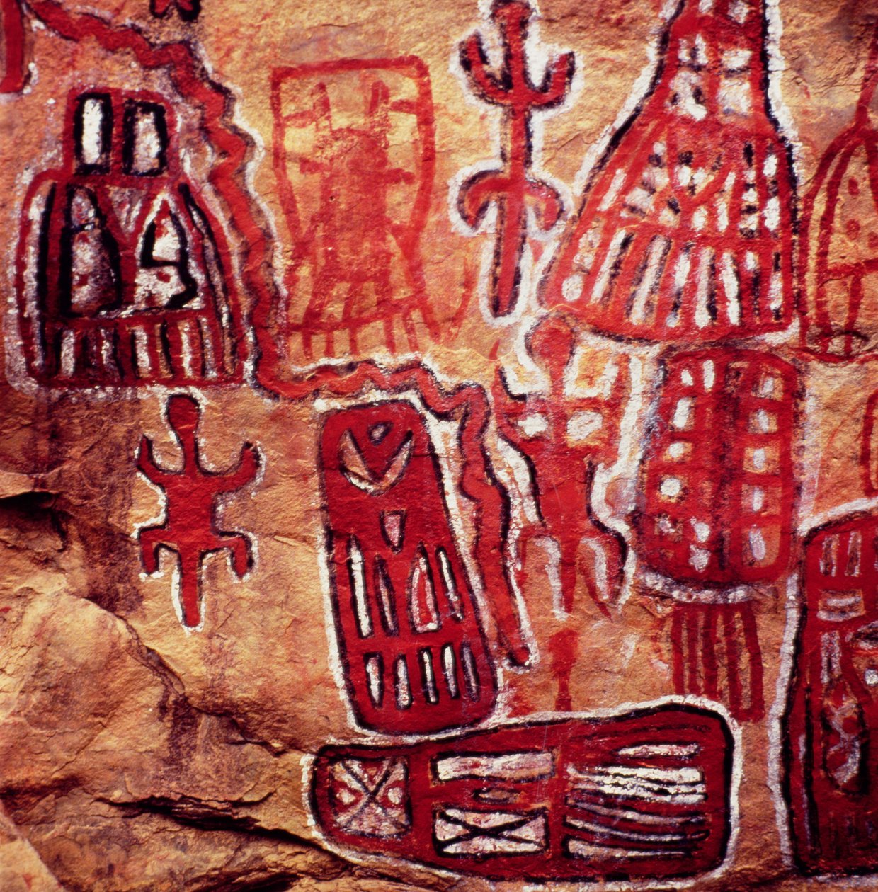 マリのソンハイドゴン地方の先史時代の岩絵（洞窟壁画）